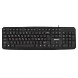 SVEN KB-S230, Keyboard, Waterproof construction, 104 keys, 2m, USB, Black, Rus/Ukr/Eng